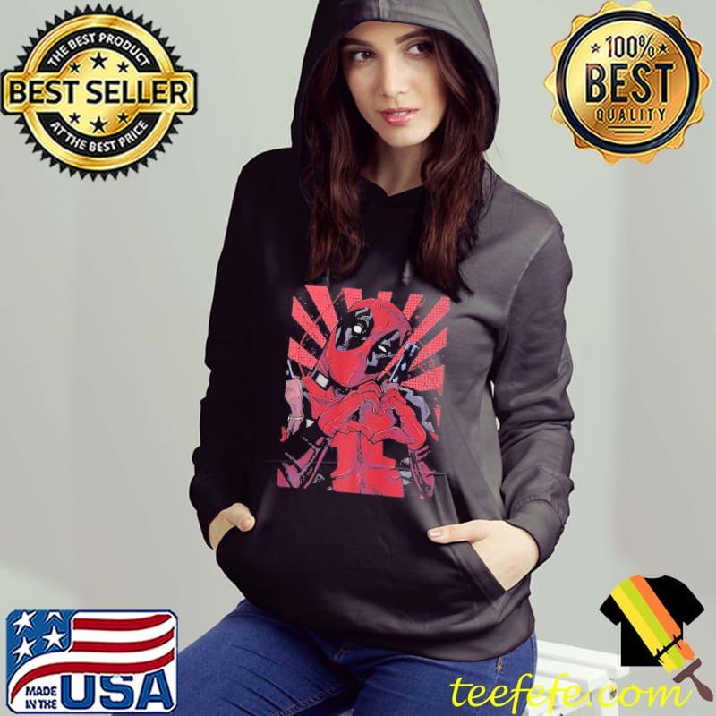 Marvel deadpool closed hand heart gift Hoodie Marvel deadpool closed hand heart gift Hoodie
