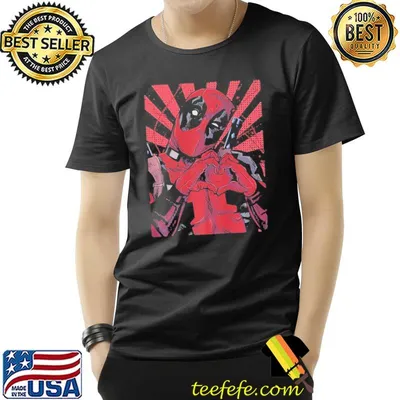 Marvel deadpool closed hand heart gift shirt