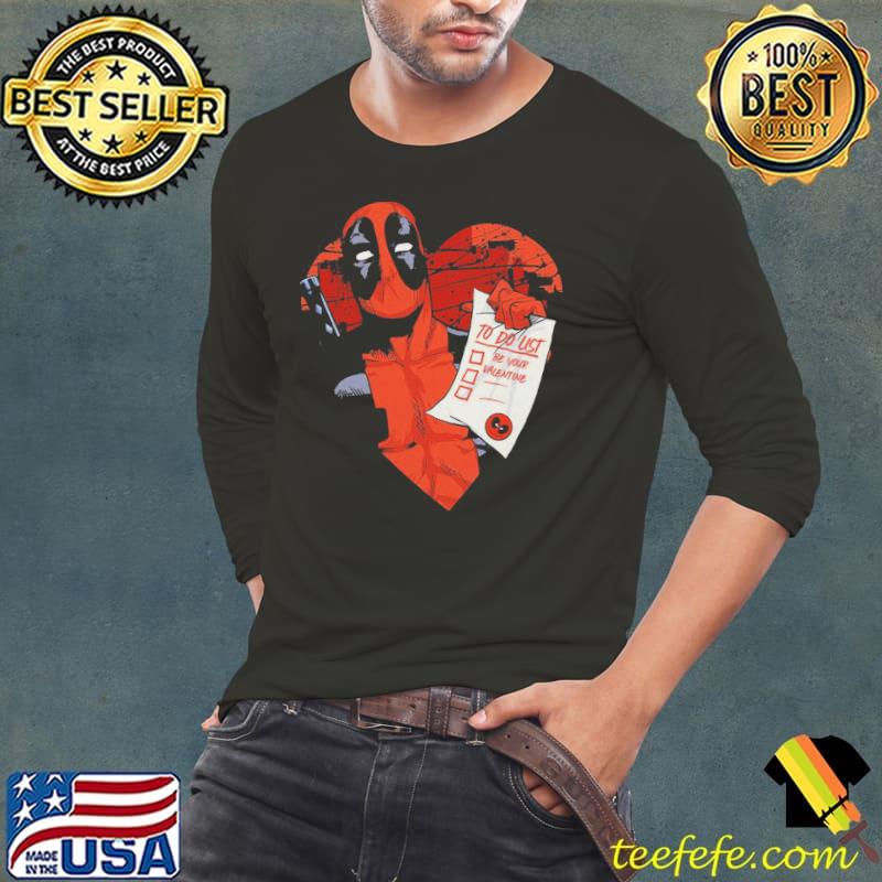 Marvel deadpool funny Valentine to do list Long Sleeve Tee Marvel deadpool funny Valentine to do list Long Sleeve Tee