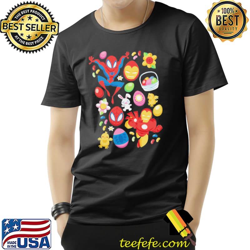 Marvel easter spiderman iron man easter baskets shirt