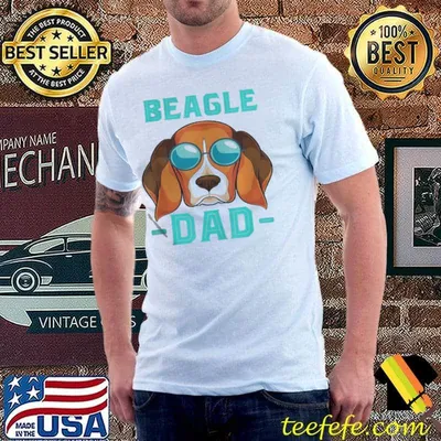 MENS BEAGLE DAD PET DADDY DOG COOL SUNGLASSES BEAGLE SHIRT