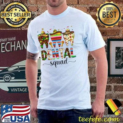 Mens Happy Easter Tooth Cinco De Mayo Mexican Dental Squad T-Shirt