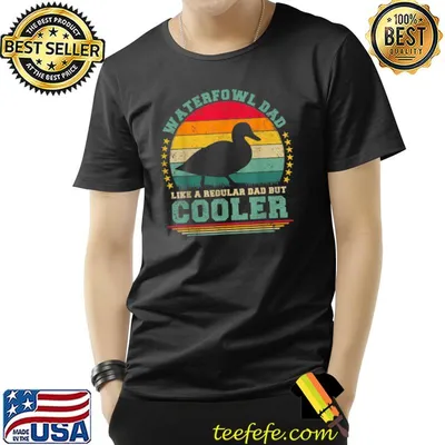 Mens Waterfowl Dad Like A Regular Dad But Cooler Father's Day T-Shirt
