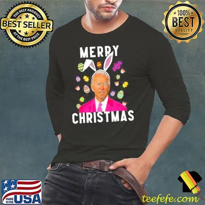Merry christmas funny Joe Biden confused happy easter day shirt