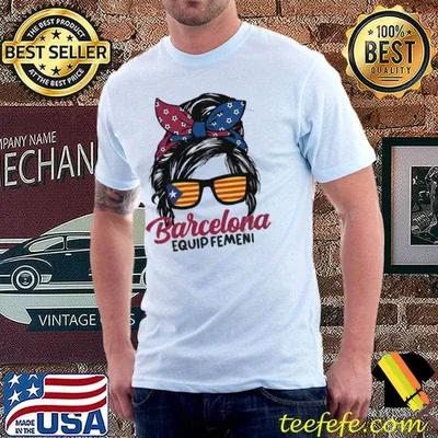 Messy bun barca barcelona Football shirt