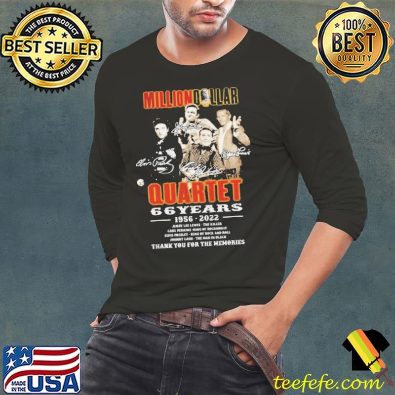 Million dollar quartet 66 years 1956 2022 thank you for the memories signatures Long Sleeve Tee Million dollar quartet 66 years 1956 2022 thank you for the memories signatures Long Sleeve Tee
