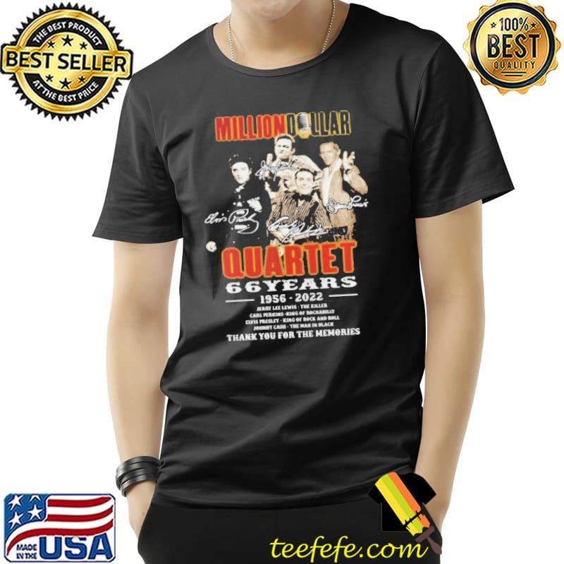 Million dollar quartet 66 years 1956 2022 thank you for the memories signatures shirt