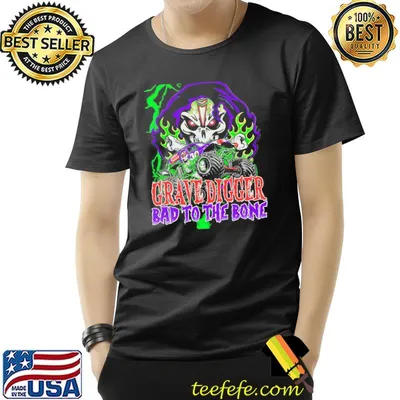 Monster truck grave digger bad to the bone monster jam grave digger shirt