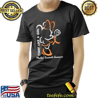 Multiple sclerosis awareness fight like a girl mickey shirt