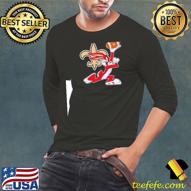 New Orleans Saints Bunny Chiefs T-Shirt Long Sleeve Tee New Orleans Saints Bunny Chiefs T-Shirt Long Sleeve Tee