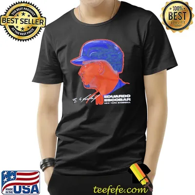New york mets eduardo escobar profile signature shirt