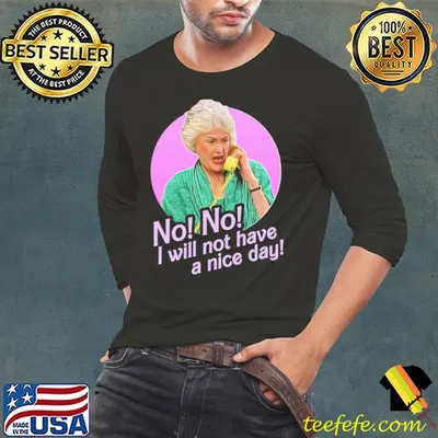 No No I Will Not Have a Nice Day New 2022 Shirt