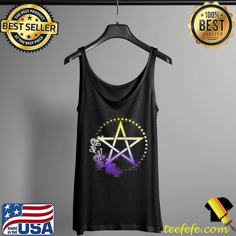 Nonbinary Pentagram Wiccan Pagan NB Enby Pride Flag Boho Tank Top Nonbinary Pentagram Wiccan Pagan NB Enby Pride Flag Boho Tank Top
