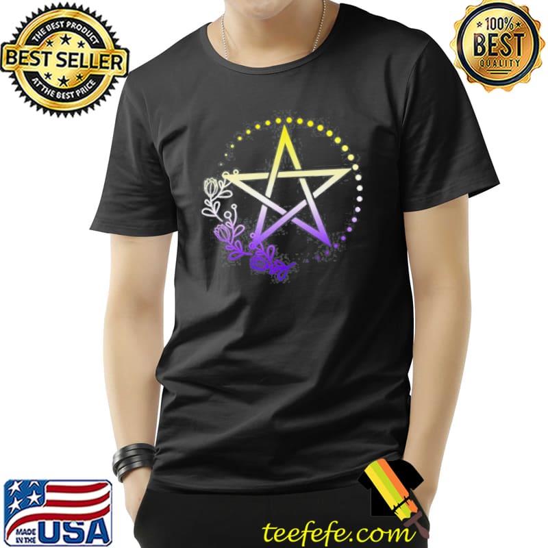 Nonbinary Pentagram Wiccan Pagan NB Enby Pride Flag Boho Unisex Nonbinary Pentagram Wiccan Pagan NB Enby Pride Flag Boho Unisex