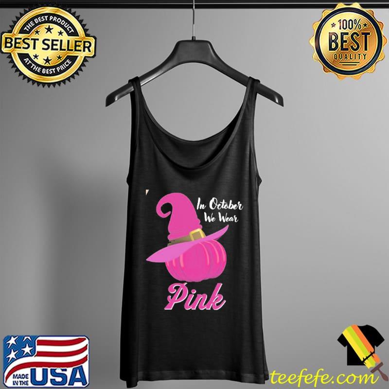 October wear pink halloween witch pumpkin breast cancer vintage Tank Top October wear pink halloween witch pumpkin breast cancer vintage Tank Top
