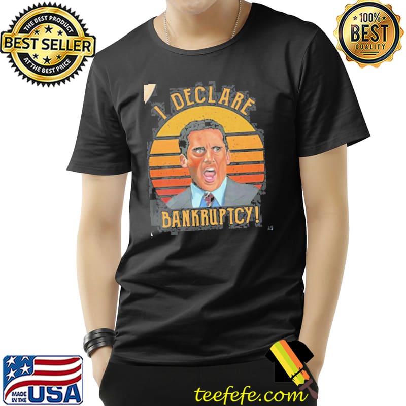 Office michael scott I declare bankruptcy sunset vintage shirt