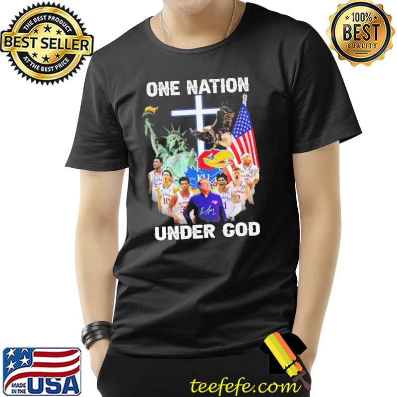 One nation under god kansas jayhawks america flag shirt One nation under god kansas jayhawks america flag shirt