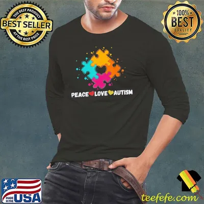 Peace love autism poppin autism awareness shirt
