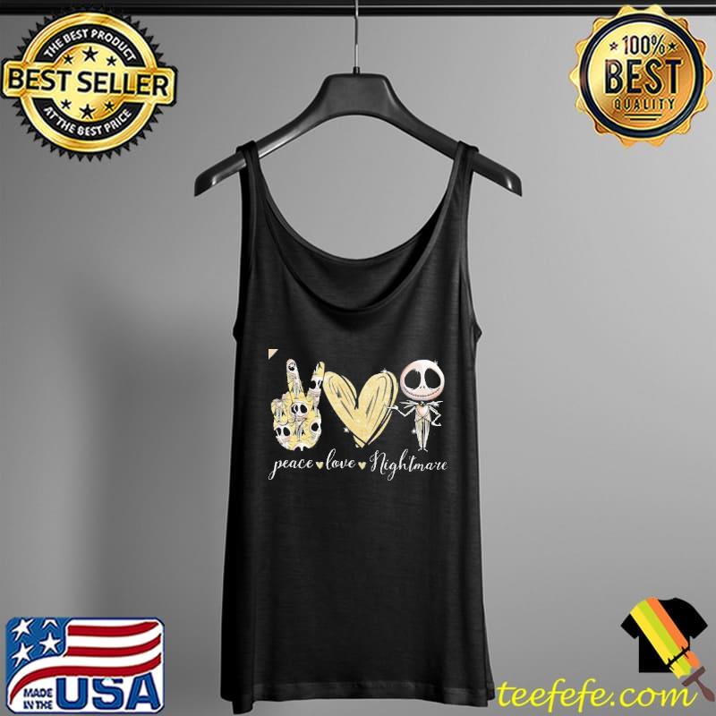 Peace love nightmare Jack skellington vintage Tank Top Peace love nightmare Jack skellington vintage Tank Top