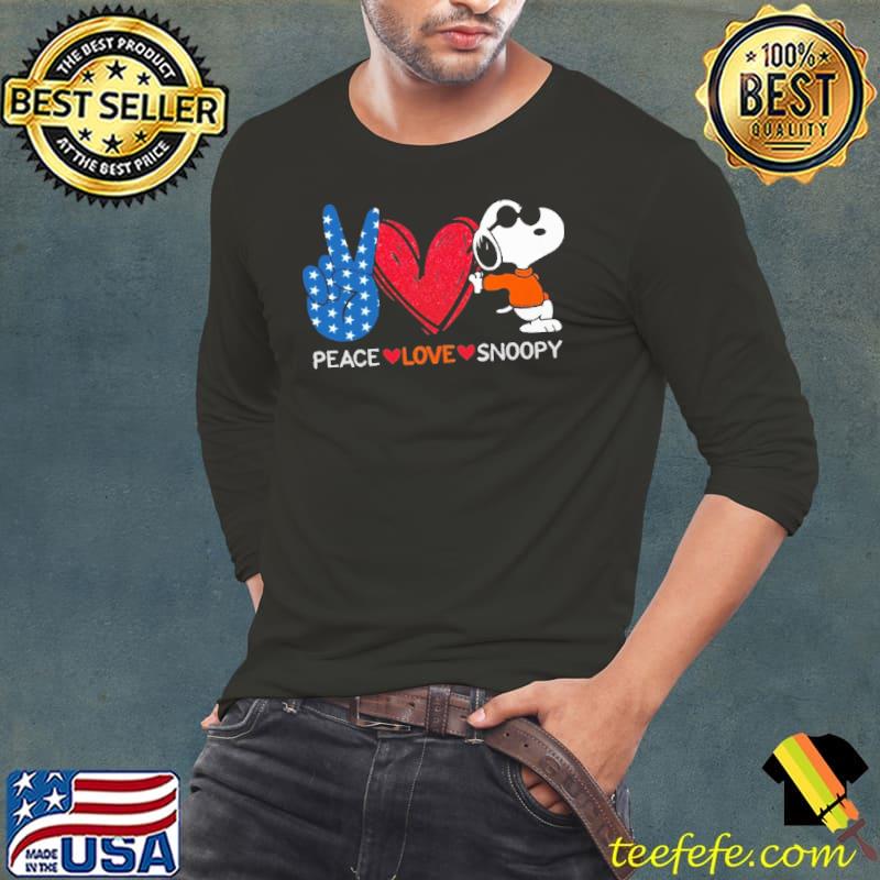Peace Love Snoopy Shirt Long Sleeve Tee Peace Love Snoopy Shirt Long Sleeve Tee