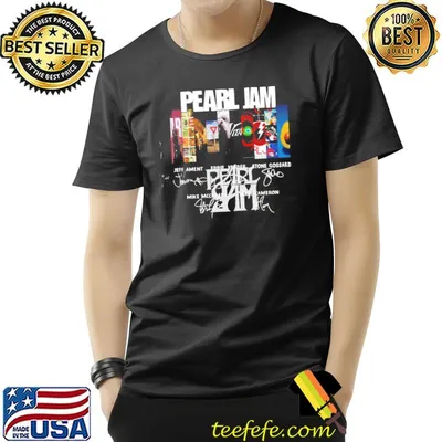 Pearl jam nice signatures shirt