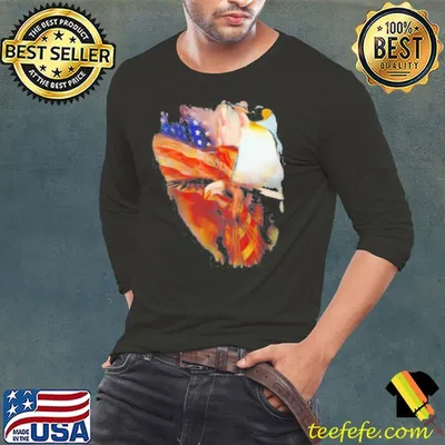 Penguin American wings independence day shirt