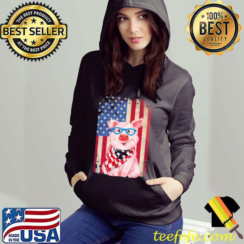 Pig Smile American Flag Shirt Hoodie Pig Smile American Flag Shirt Hoodie