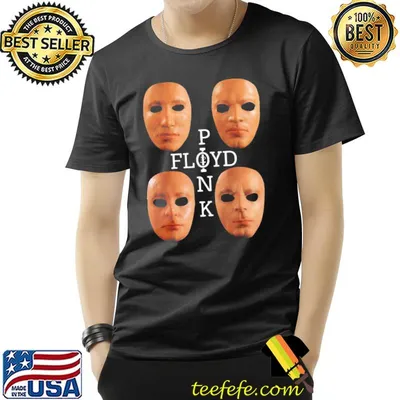 Pink Floyd Face Mask Shirt
