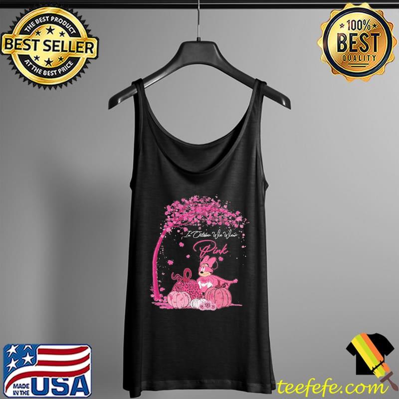 Pink minnie in october we wear pink brest cancer awareness fall gift Tank Top Pink minnie in october we wear pink brest cancer awareness fall gift Tank Top