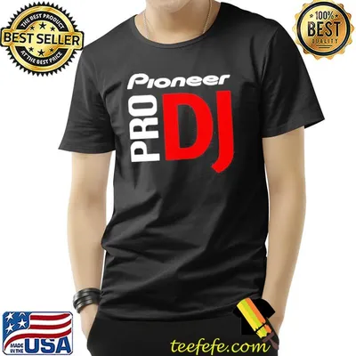 Pioneer pro dj text graphic shirt