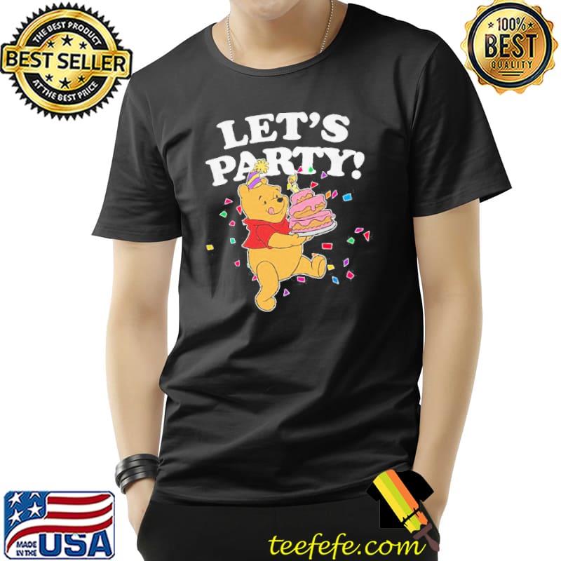 Pooh let's party cute pooh birthday winnie the pooh gift shirt Pooh let's party cute pooh birthday winnie the pooh gift shirt