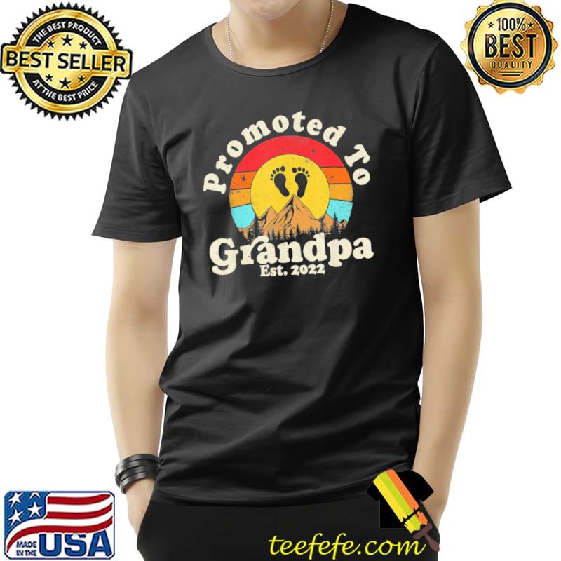 Promoted to grandpa est 2022 vintage first time grandpa shirt