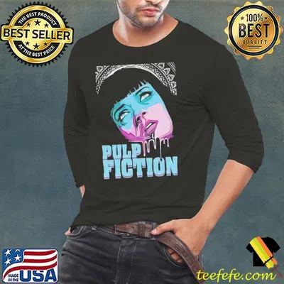 Pulp fiction movie mia wallace printed front shirt