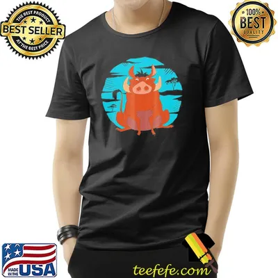 Pumbaa the lion king funny face on river gift shirt