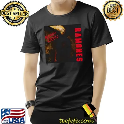 Ramones brain drain album cover black shirt