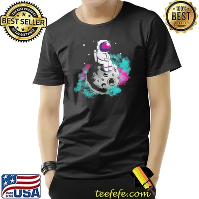 Reality glitch spaceman moon mens shirt