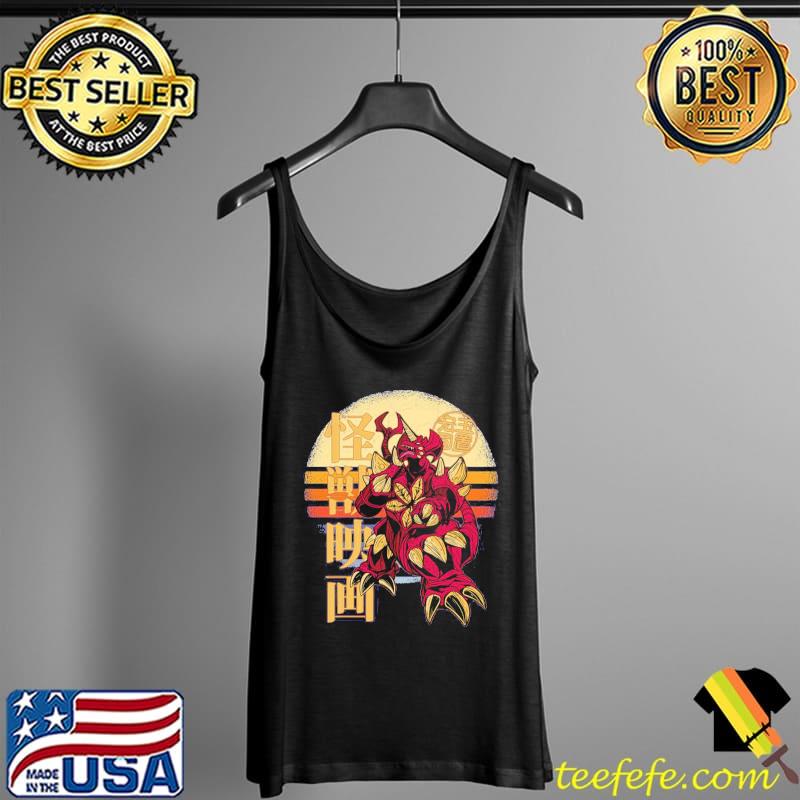 Red dragon kaiju demon retro anime sunset Tank Top Red dragon kaiju demon retro anime sunset Tank Top