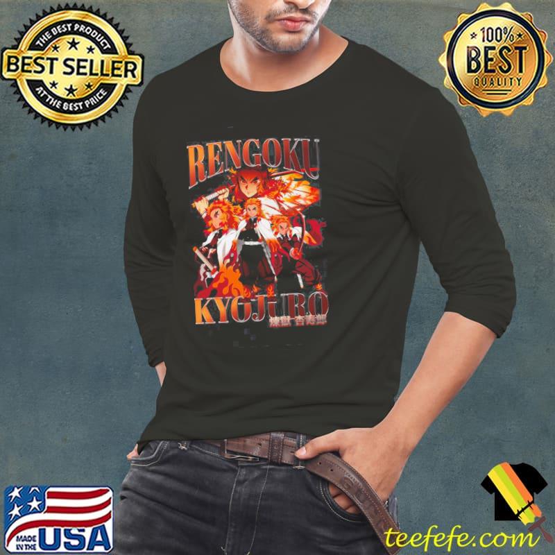 Rengoku kyojuro demon slayer 90s graphic bootleg shirt Rengoku kyojuro demon slayer 90s graphic bootleg shirt