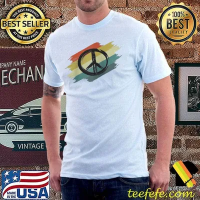 Retro vintage design friedenszeichen peace zeichen raglan shirt