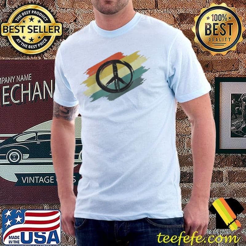 Retro vintage design friedenszeichen peace zeichen raglan shirt