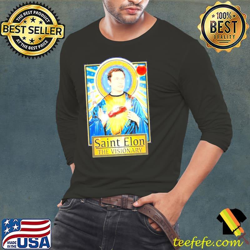 Saint Elon Musk the Visionary Long Sleeve Tee Saint Elon Musk the Visionary Long Sleeve Tee