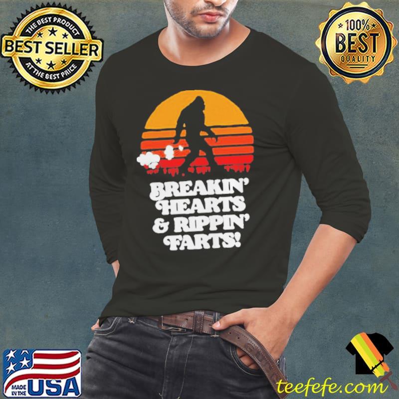 Sasquatch breaking hearts and ripping farts bigfoot sun Long Sleeve Tee Sasquatch breaking hearts and ripping farts bigfoot sun Long Sleeve Tee