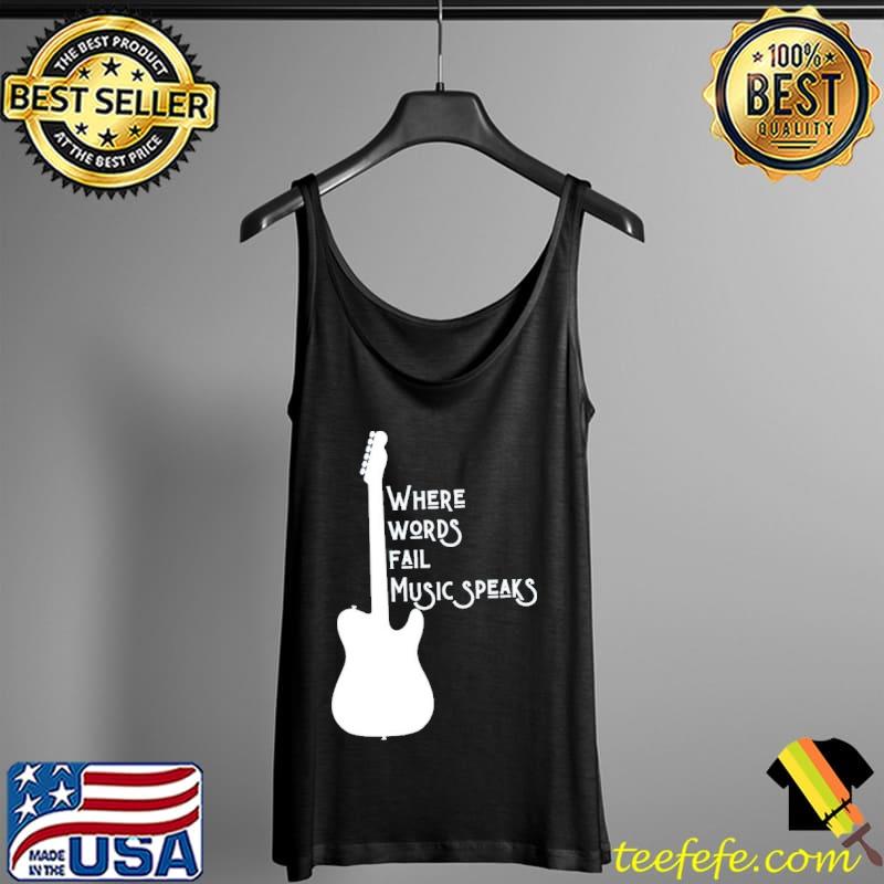 Simple music guitar black and white Tank Top Simple music guitar black and white Tank Top