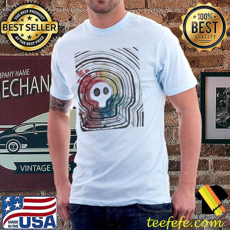Skull rainbow sound wave shirt