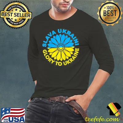 Slava ukraini! glory to ukraine! sunflower ukrainian flag raglan baseball shirt