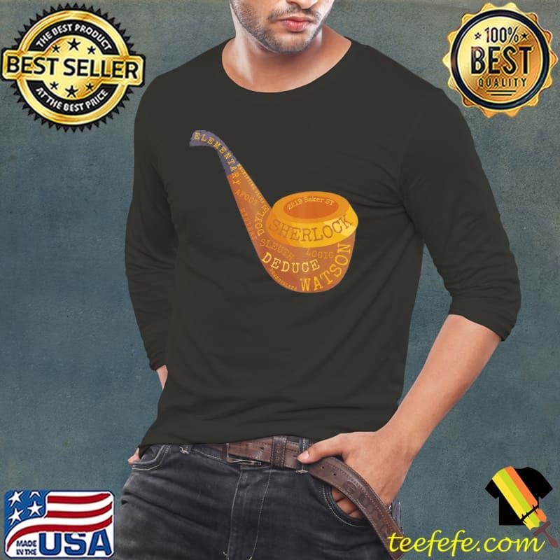 Smoking pipe novelty sherlock holmes shirt