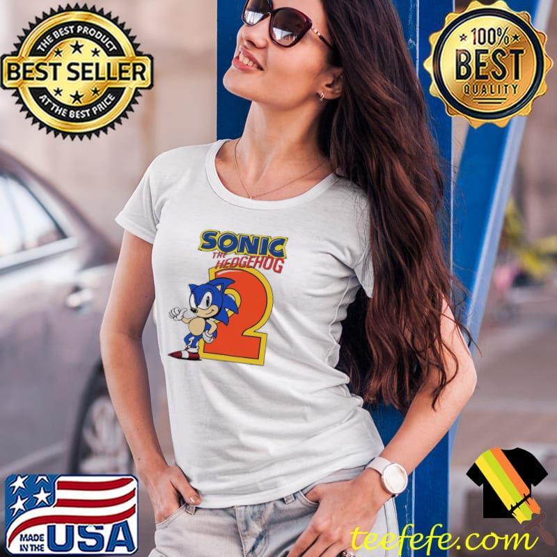 Sonic the hedgehog 2 movie cartoon Ladies Tee Sonic the hedgehog 2 movie cartoon Ladies Tee