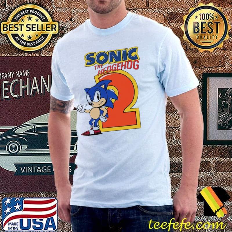 Sonic the hedgehog 2 movie cartoon shirt Sonic the hedgehog 2 movie cartoon shirt