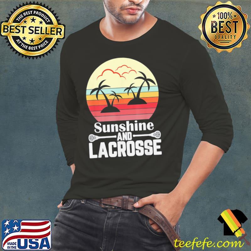 Sunshine and Lacrosse Vintage Retro Lacrosse Stick Sun T-Shirt Long Sleeve Tee Sunshine and Lacrosse Vintage Retro Lacrosse Stick Sun T-Shirt Long Sleeve Tee