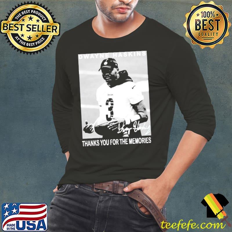 Thank you for the memories dwayne haskins rip 1997 2022 signature Long Sleeve Tee Thank you for the memories dwayne haskins rip 1997 2022 signature Long Sleeve Tee